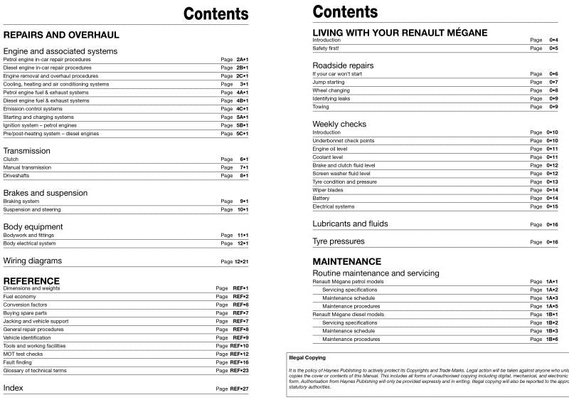 Renault Megane (08 - 14) Haynes Repair Manual