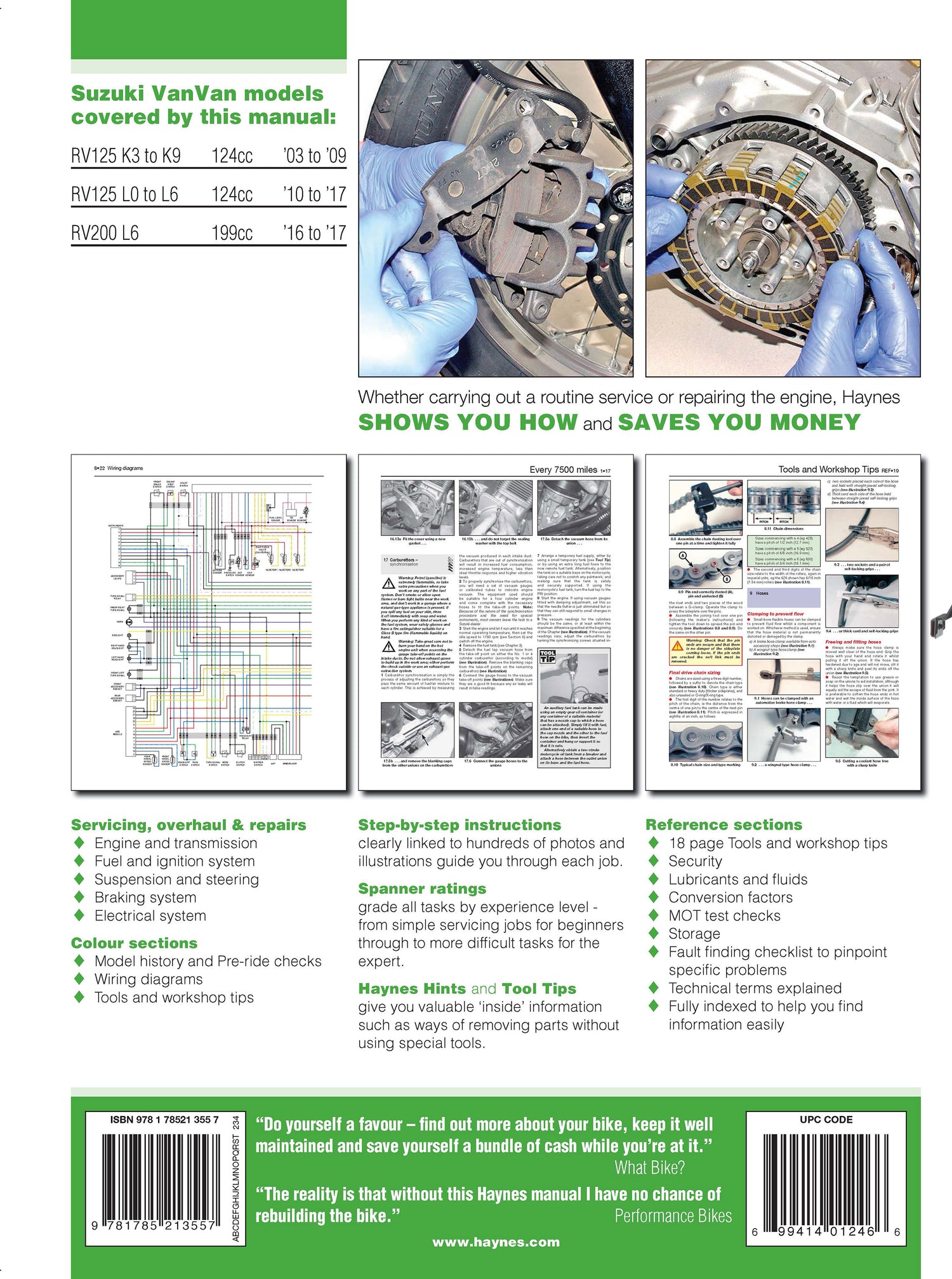 Suzuki RV125/200 VanVan (03 - 17) Haynes Repair Manual