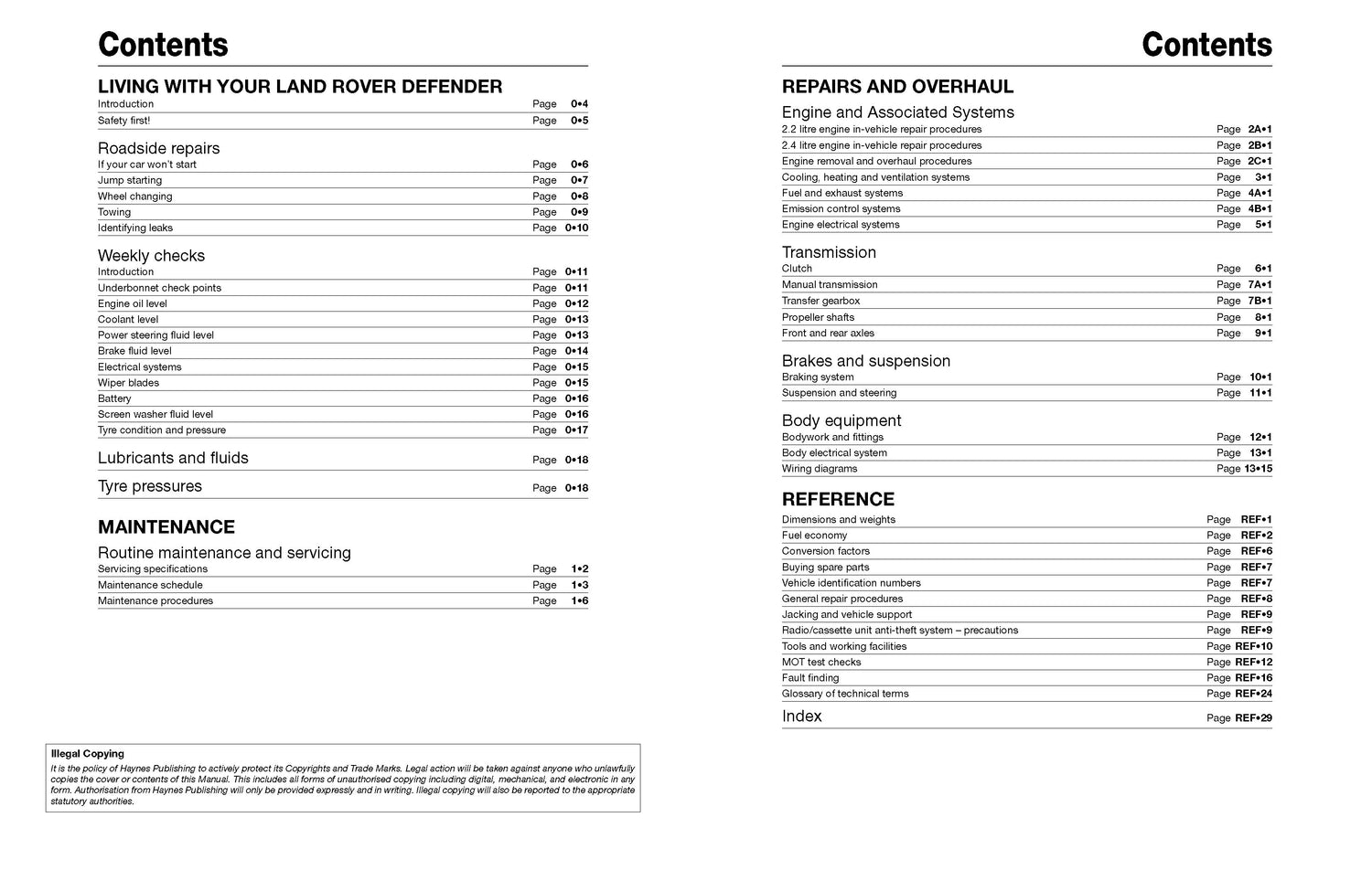 Land Rover Defender Diesel (2007 - 2016) Haynes Repair Manual