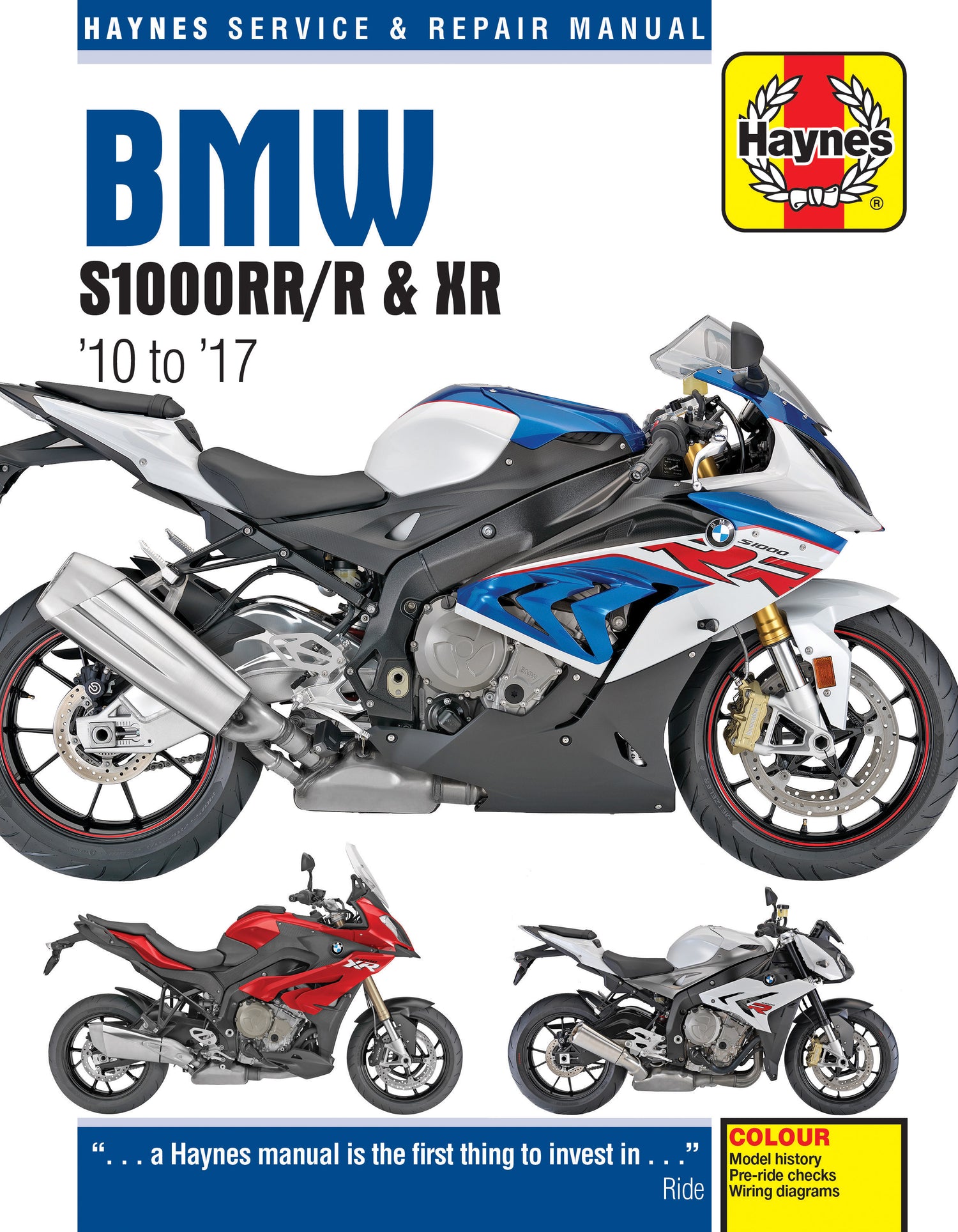 BMW S1000RR/R & XR (10 to 17) Haynes Repair Manual