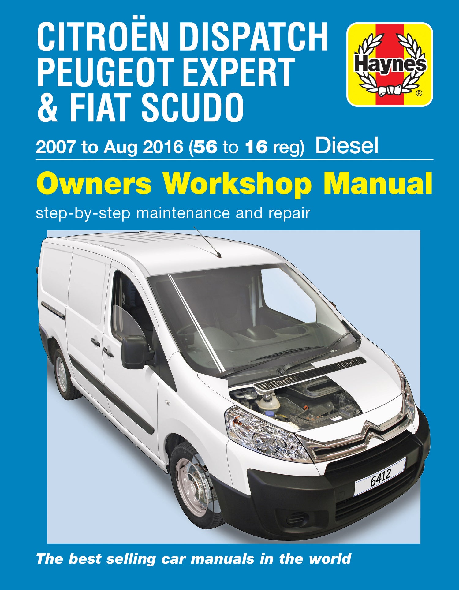 Citroen Dispatch, Peugeot Expert & Fiat Scudo Diesel 56 to 16 (07 - Aug 16) Haynes Repair Manual