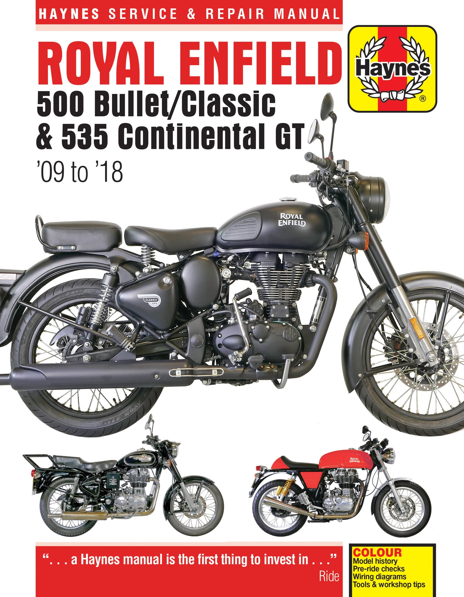 Royal Enfield 500 Bullet/Classic & 535 Continental GT (09 - 18) Haynes Repair Manual