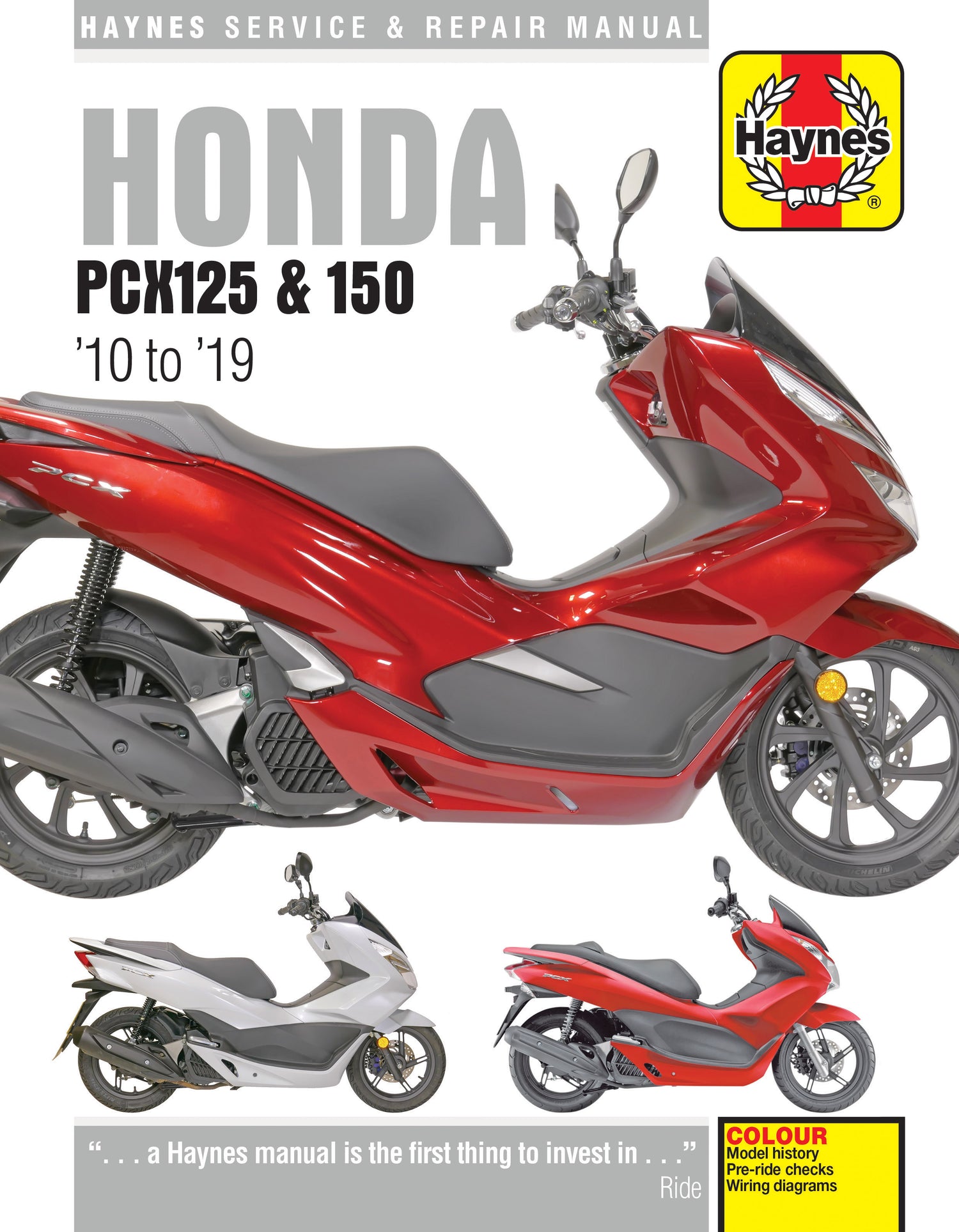 Honda PCX125 & 150 Scooters (10-19) Haynes Repair Manual