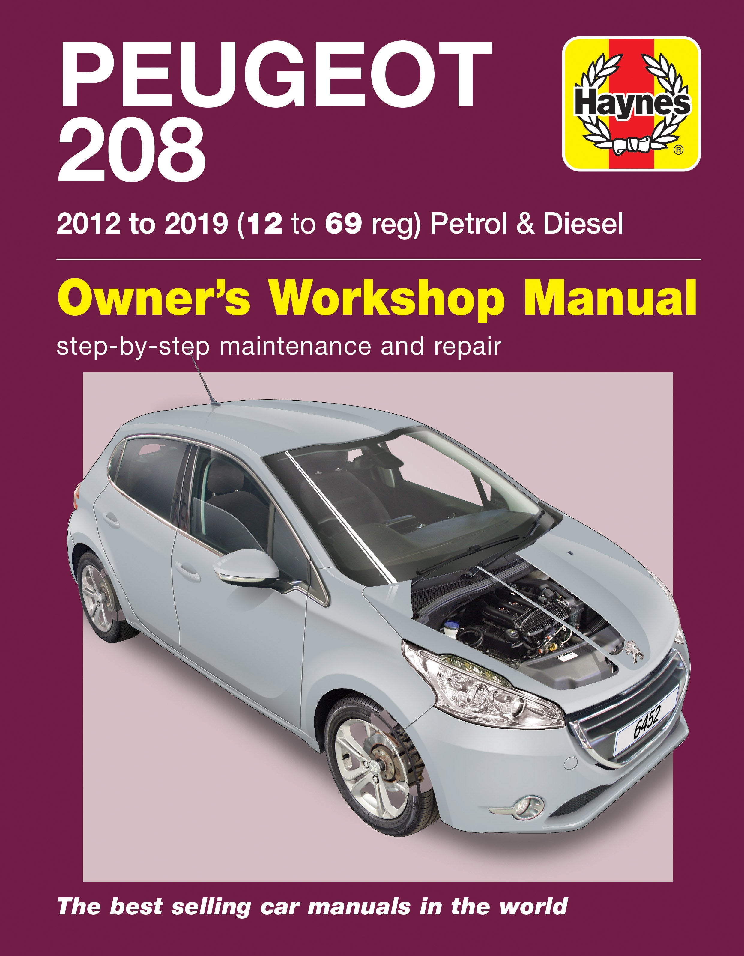 Peugeot 208 Petrol & Diesel (2012 to 2019) 12 to 69 reg Haynes
