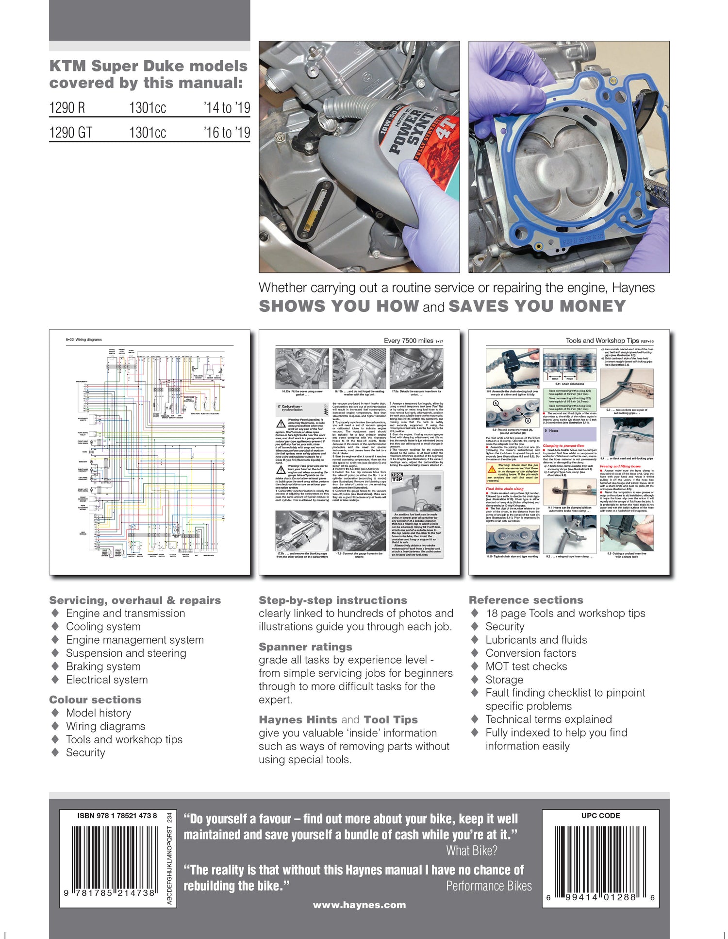 KTM 1290 Super Duke (14-19) Haynes Repair Manual