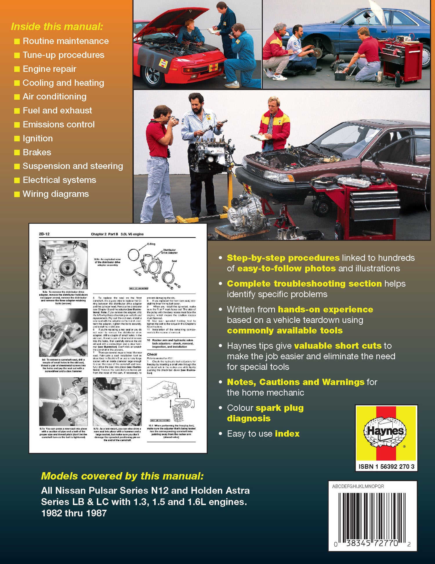 Nissan Pulsar (82-87)and Holden Astra (84-86) Haynes Repair Manual