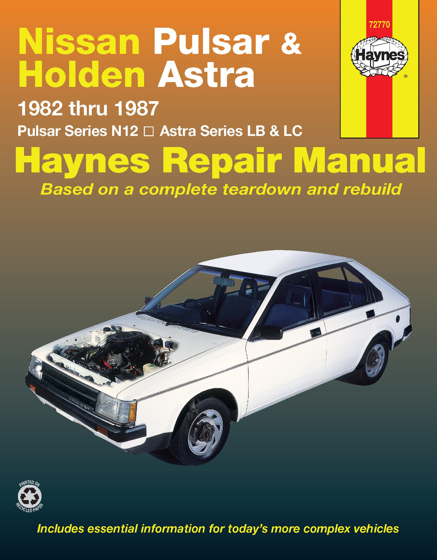 Nissan Pulsar (82-87)and Holden Astra (84-86) Haynes Repair Manual