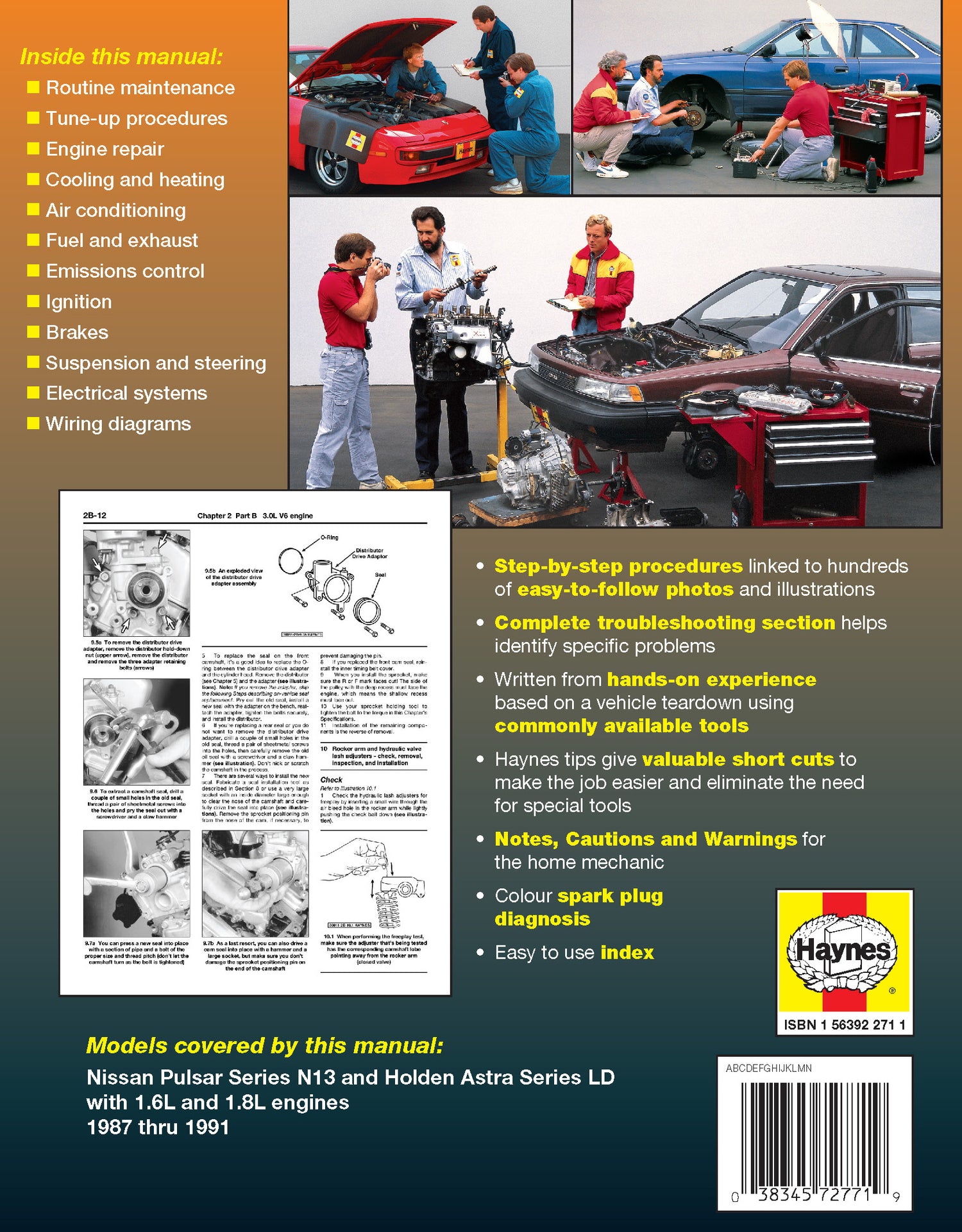 Nissan Pulsar (87-91) and Holden Astra (87-89) Haynes Repair Manual