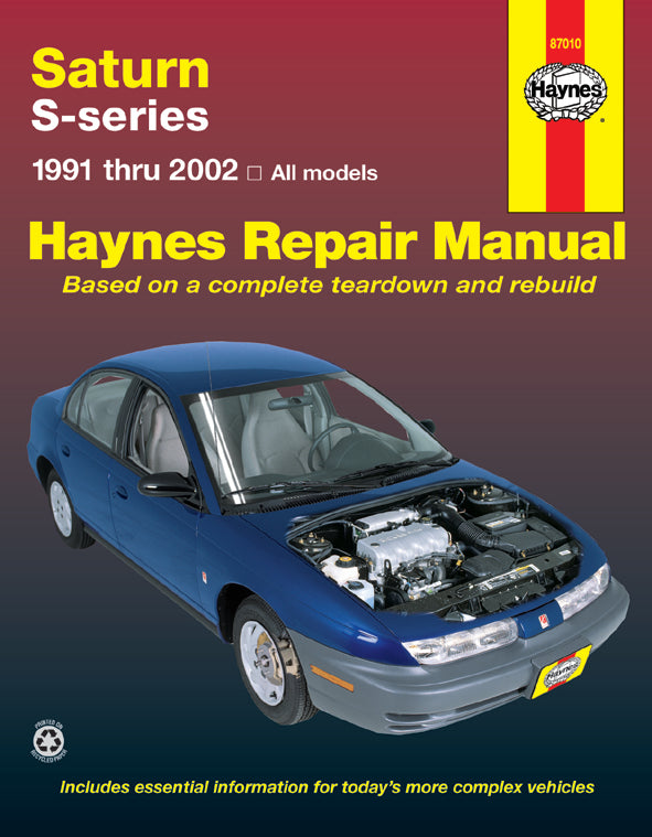 Saturn S-series (91-02) models of Saturn SL, SL1, SL2, SC, SC1, SC2, SW1 & SW2 Haynes Repair Manual (USA)