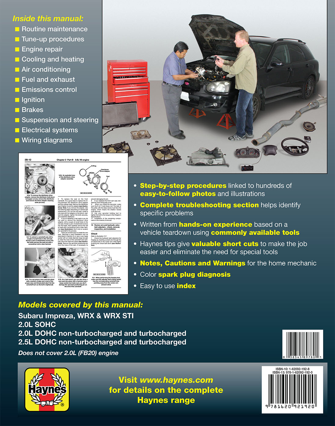 Subaru Impreza (02-11), WRX (02-14) and STI (04-14) Haynes Repair Manual