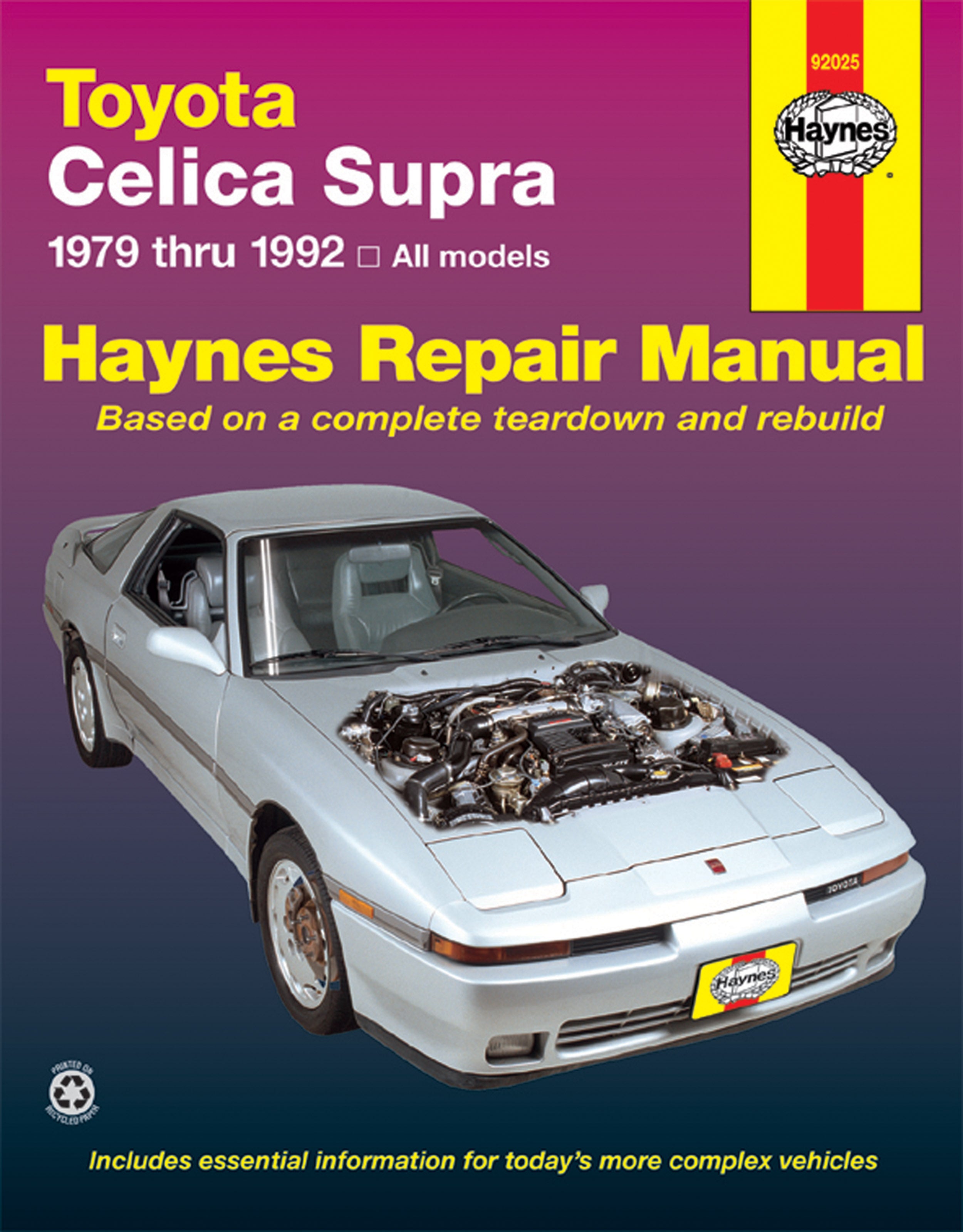Toyota Celica Supra 1979-1992) Haynes Repair Manual (USA) – Haynes