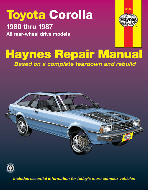 Toyota Corolla RWD (1980-1987) Haynes Repair Manual (USA)