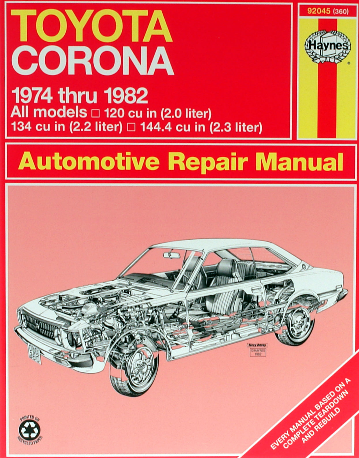 Toyota Corona Sedan & Wagon (1974-1982) Haynes Repair Manual (USA)
