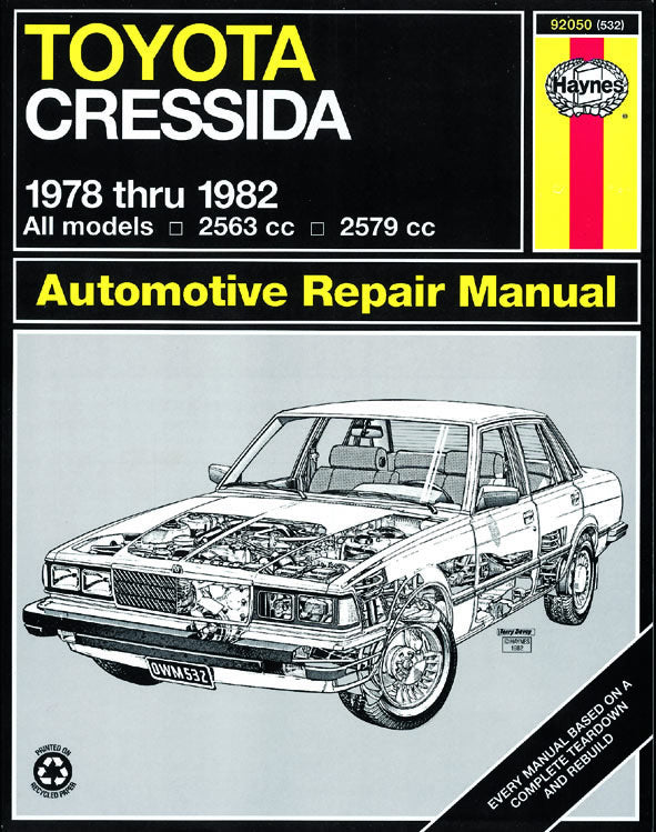 Toyota Cressida (1978 - 1982) Haynes Repair Manual (USA)