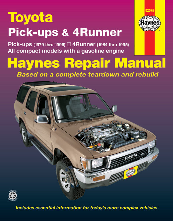 Toyota pick-ups (1979-1995), 4Runner (1984-1995) & SR5 Pick-up (1979-1995) Haynes Repair Manual (USA)