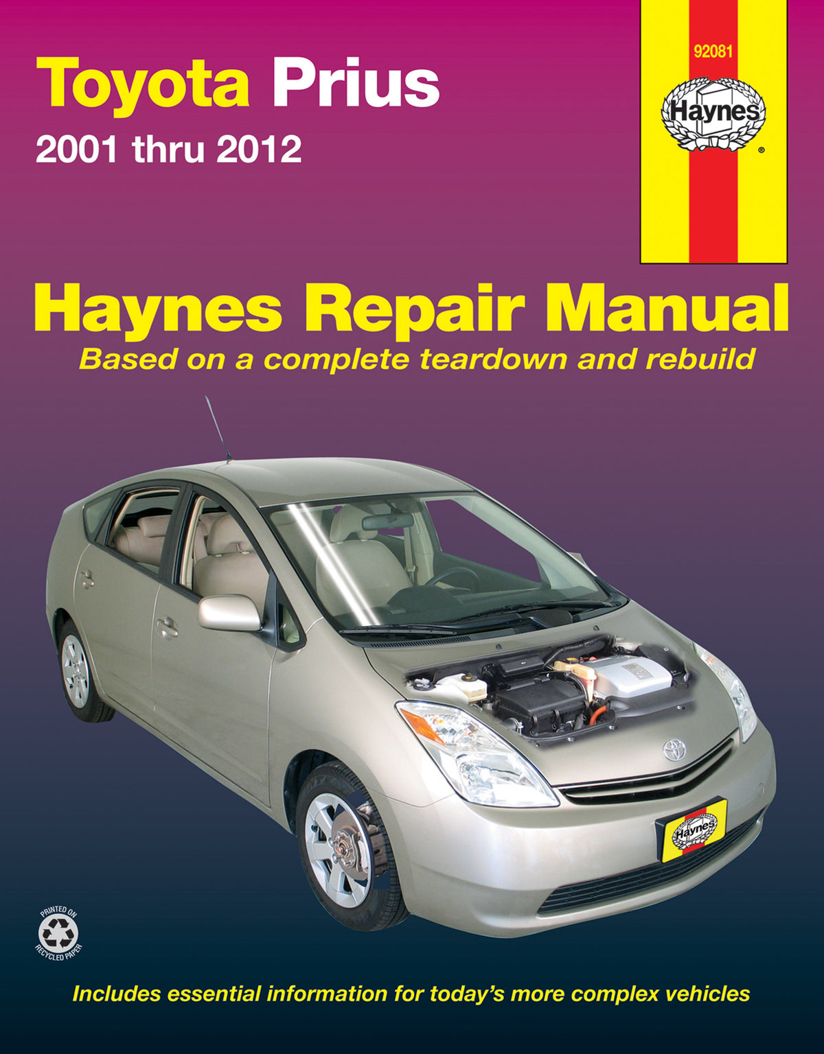 Toyota Prius (01-12) Haynes Repair Manual – Haynes Manuals Australia