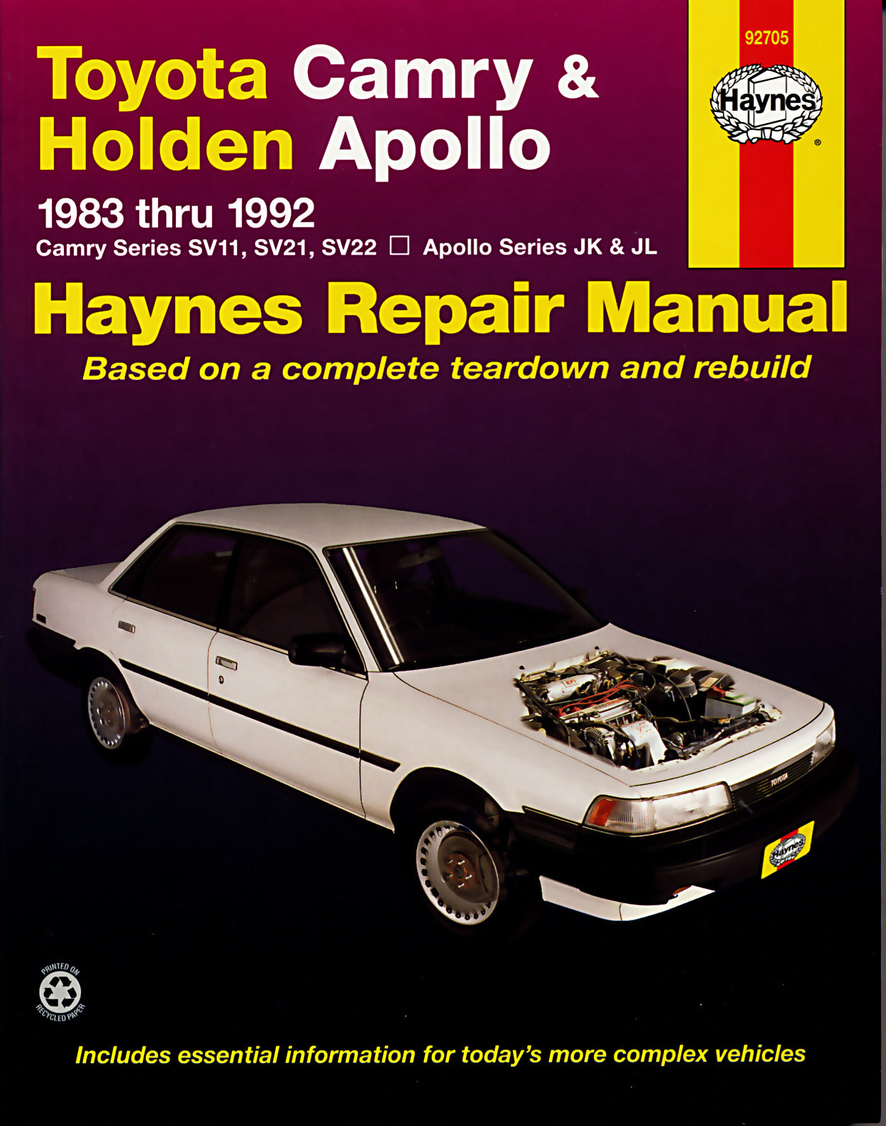 Toyota Camry (83-92) & Holden Apollo (89-93) Haynes Repair Manual