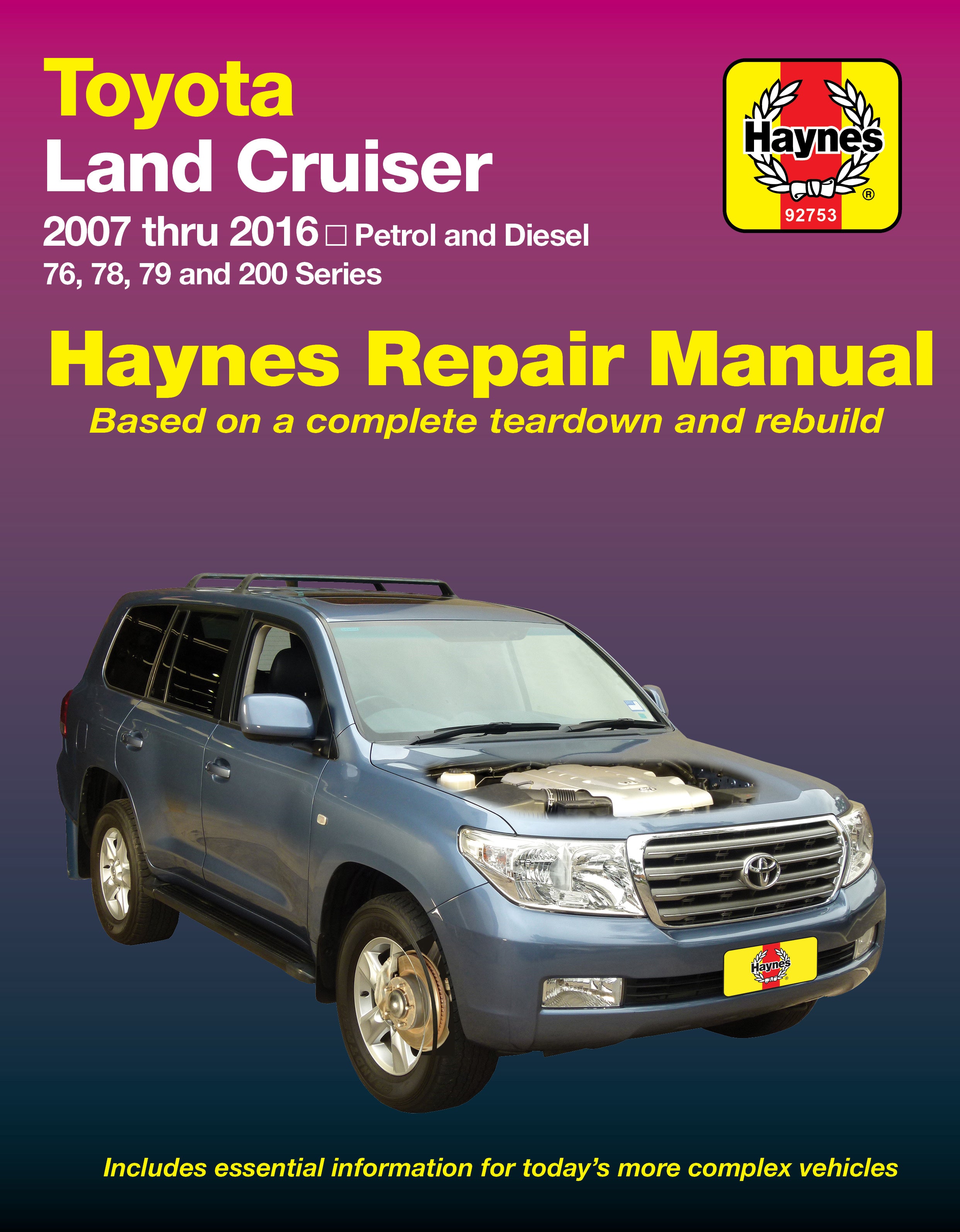 Toyota Land Cruiser Petrol and Diesel (2007-2016) Haynes Repair