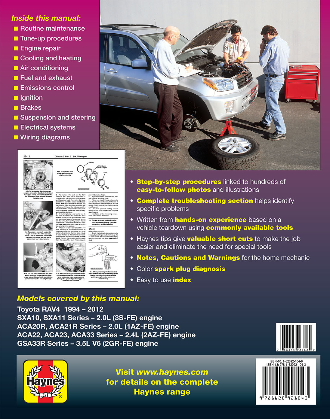 Toyota RAV4 (94-12) Haynes Repair Manual