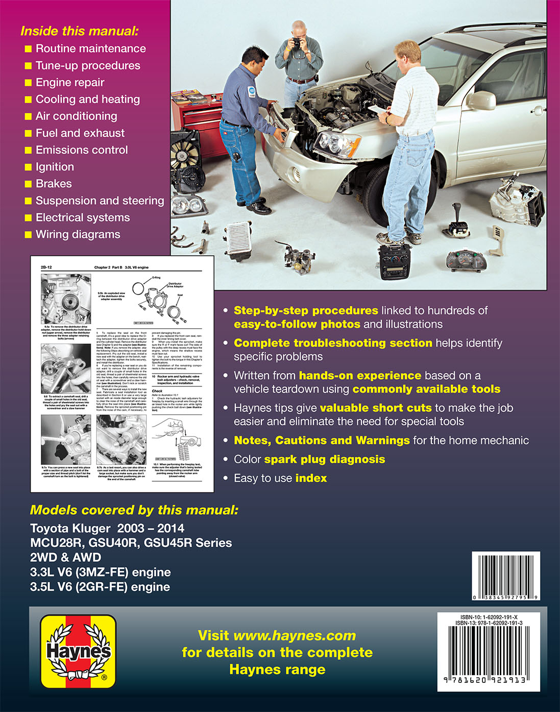 Toyota Kluger Petrol (03-14) Haynes Repair Manual