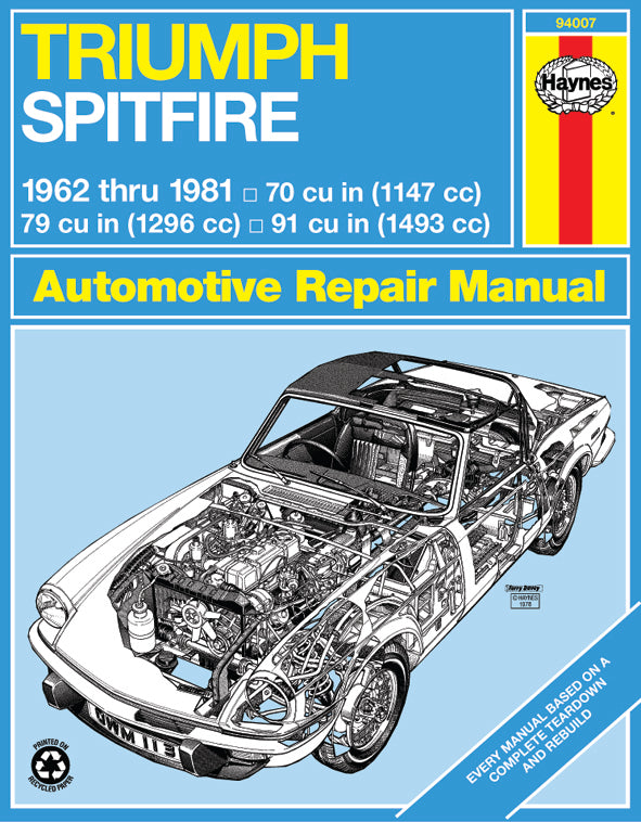 Triumph Spitfire (1962-1981) Haynes Repair Manual (USA)