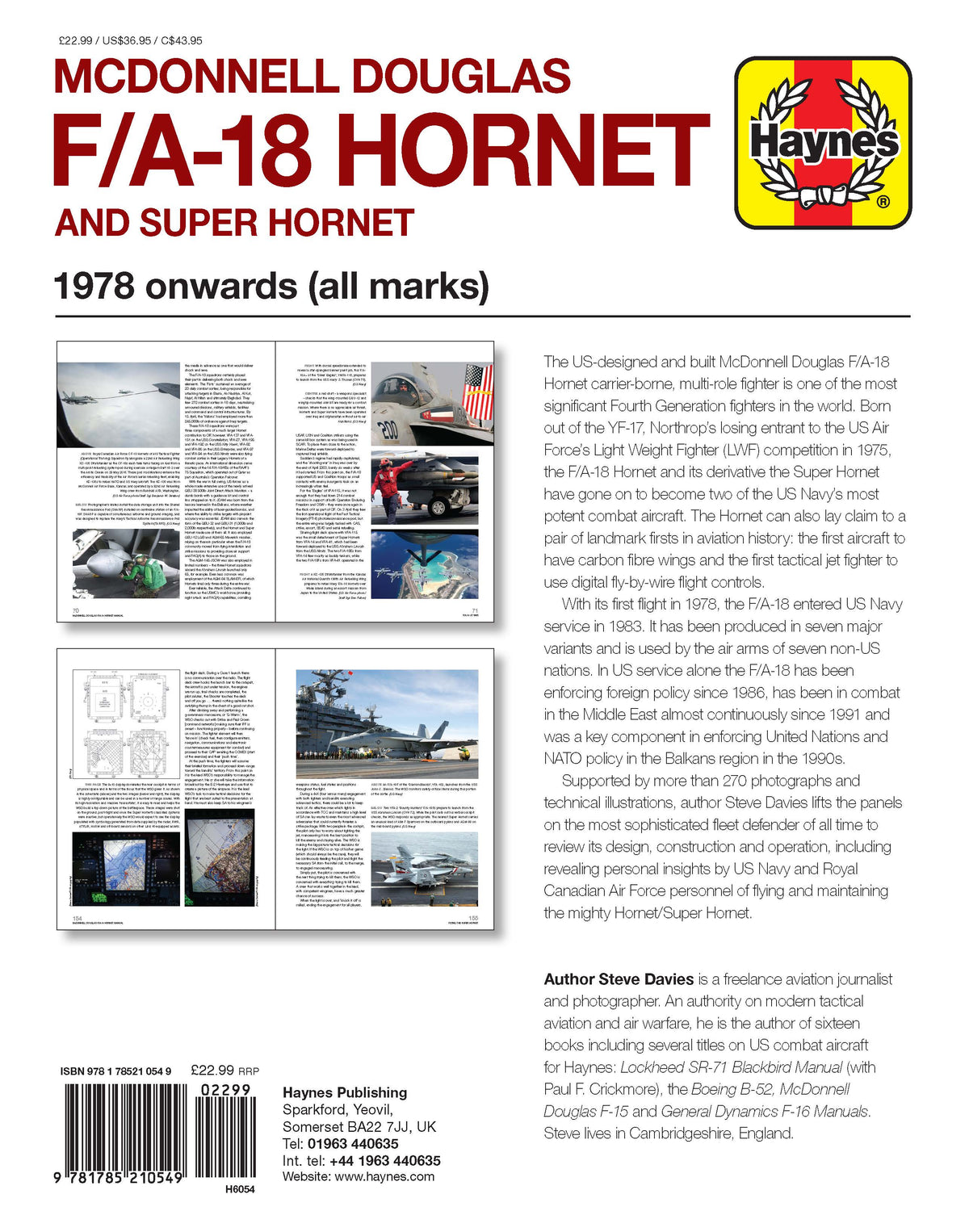McDonnell Douglas F/A-18 Hornet and Super Hornet Manual – Haynes Manuals Australia