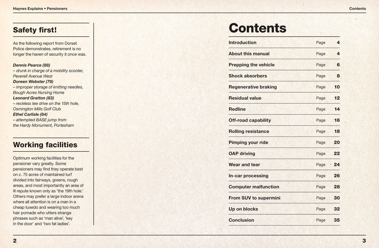 Haynes Explains Pensioners