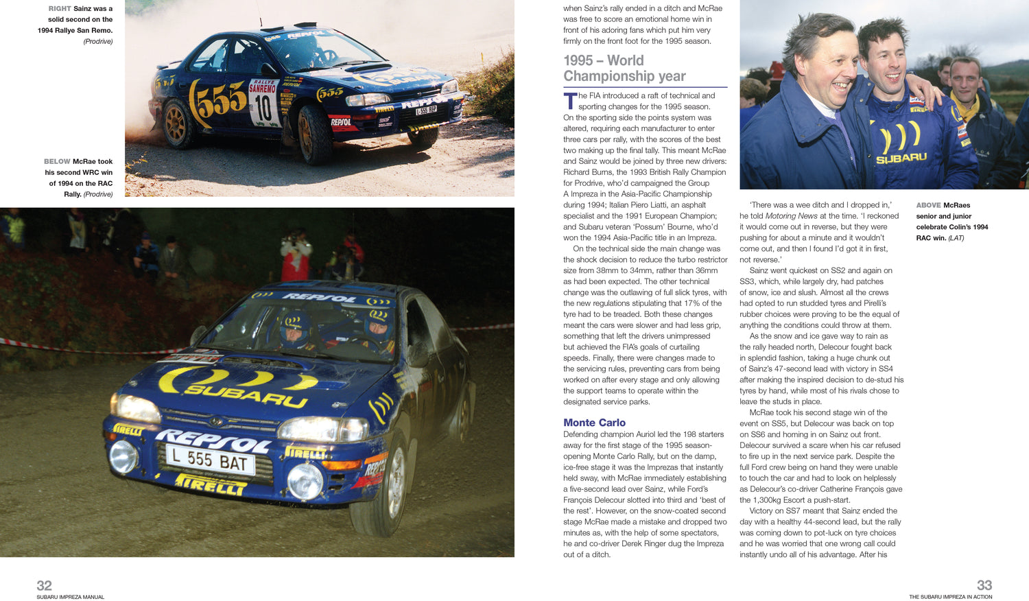 Subaru Impreza Group A Rally - Workshop Manual