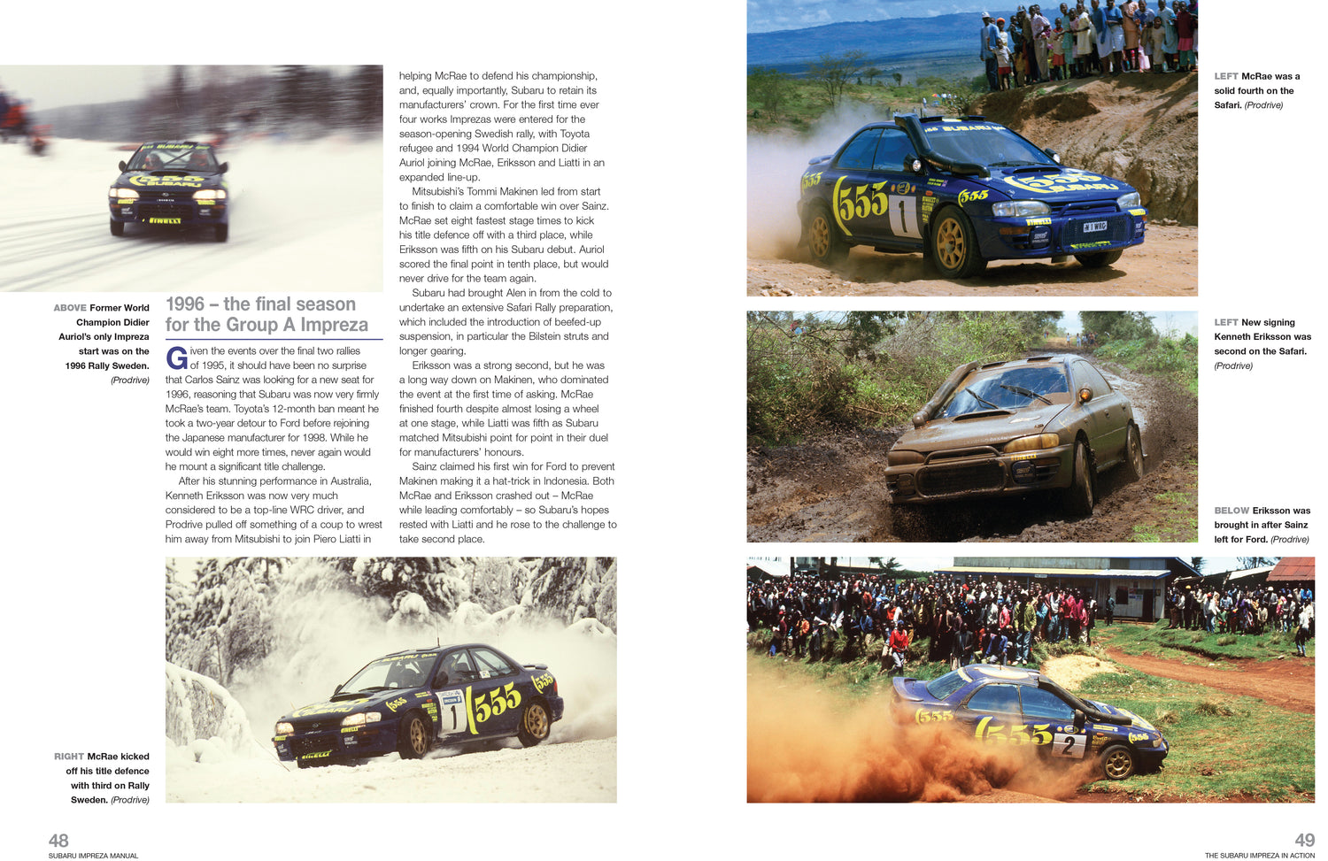 Subaru Impreza Group A Rally - Workshop Manual