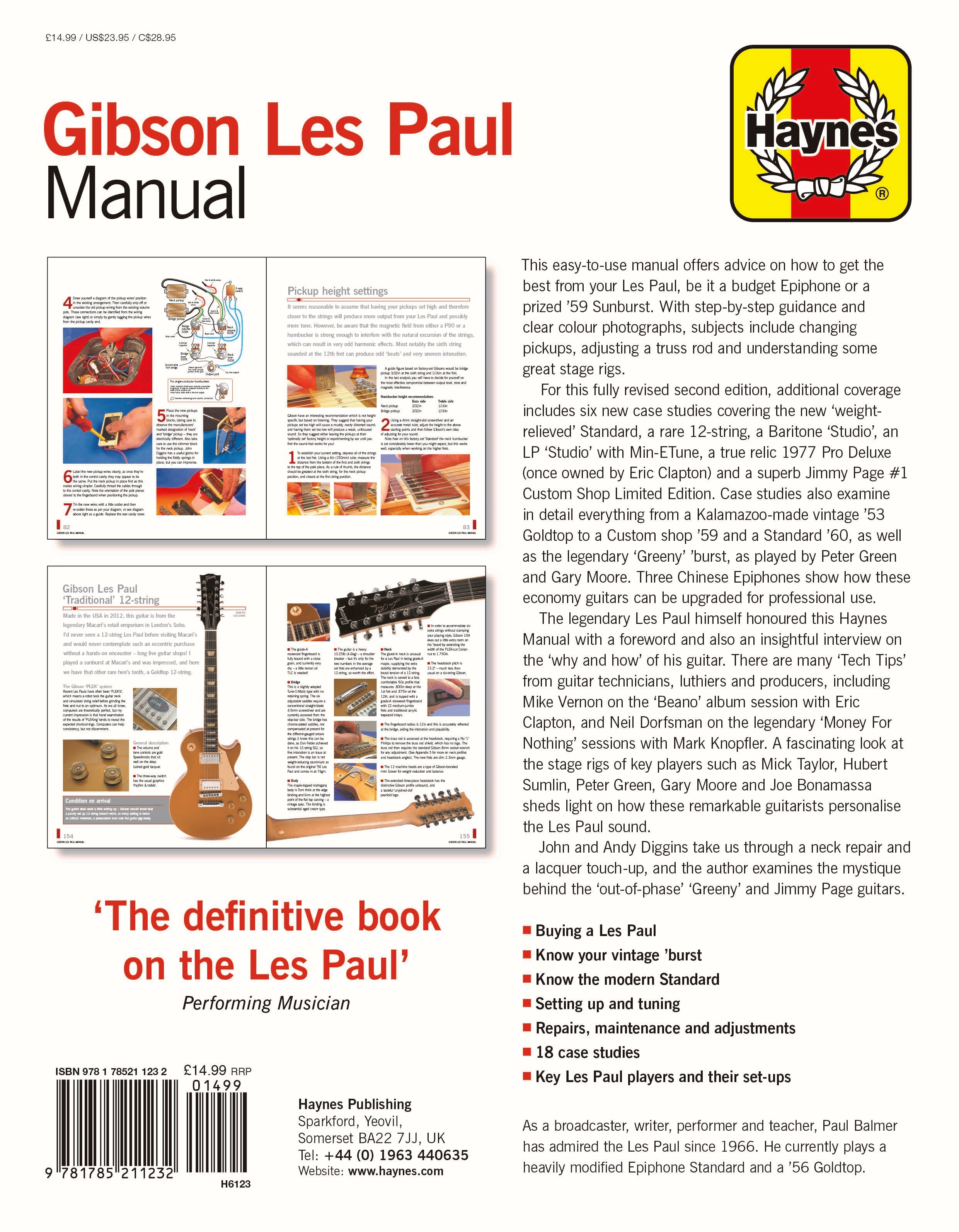Gibson Les Paul Manual 2nd Edn – Haynes Manuals Australia