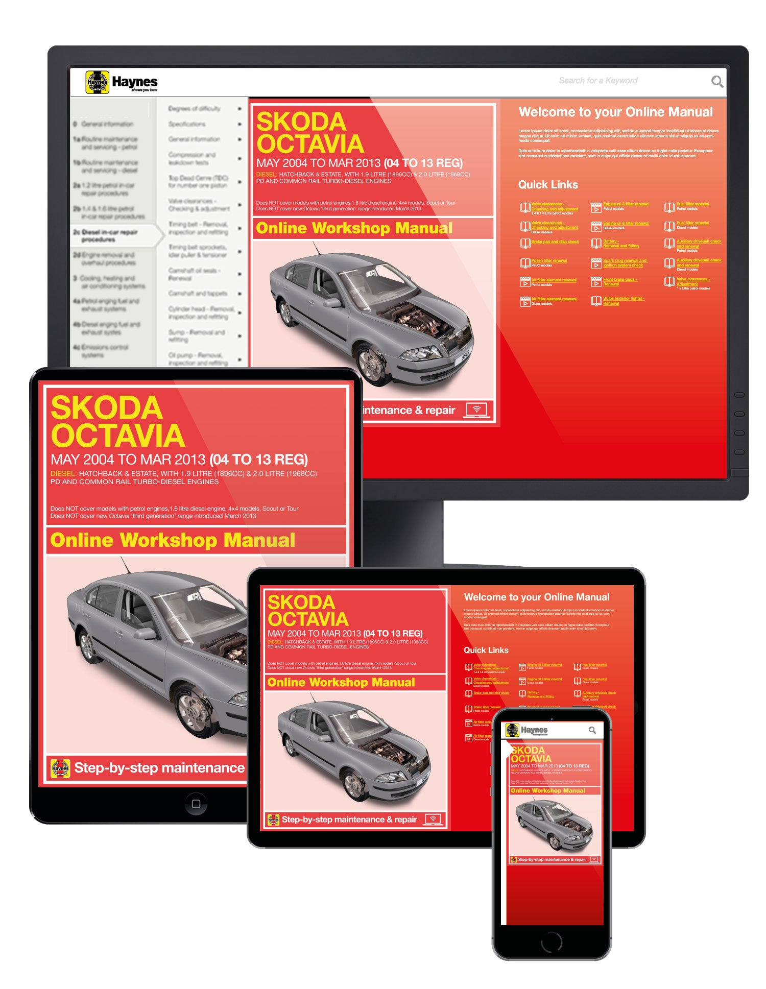 Skoda Octavia Diesel (2004 - 2013) Haynes Repair Manual