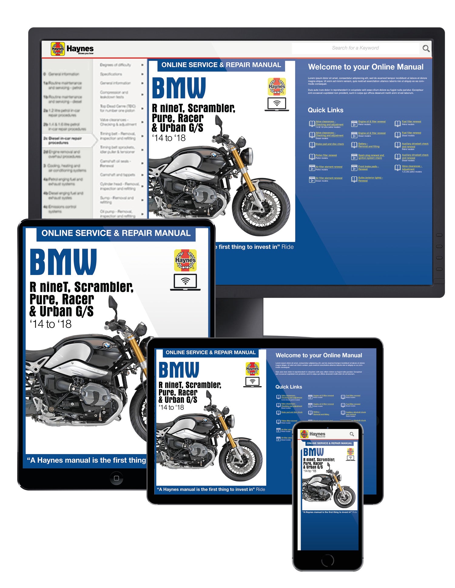 BNW Rninet　Haynes修理マニュアル BMW R nineT (2014 - 2018) Haynes Repair Manual (Haynes