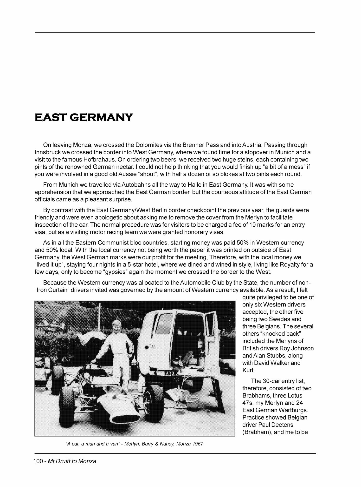 Mount Druitt to Monza