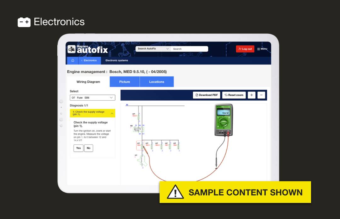 Autofix product sample content for electronics