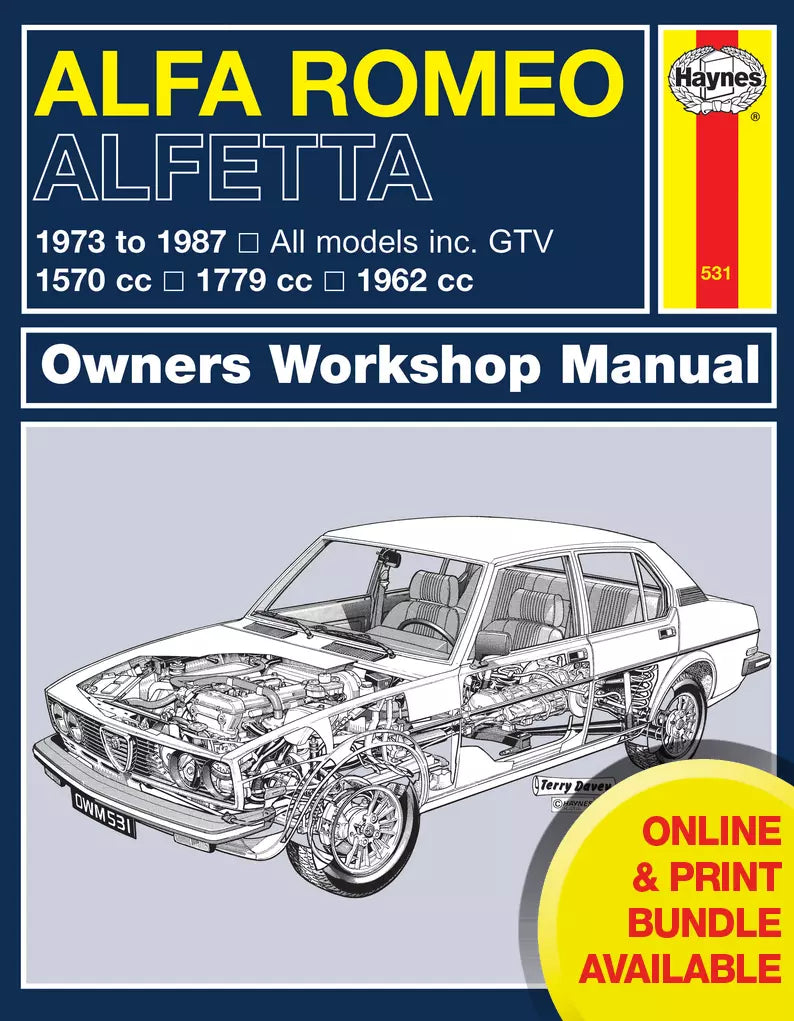 Alfa Romeo Alfetta (1973 - 1987) Haynes Repair Manual – Haynes