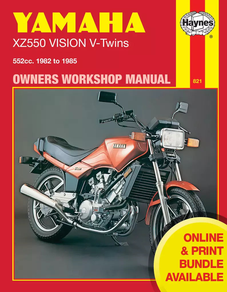 Yamaha XZ550 Vision V-Twins (82 - 85) Haynes Repair Manual