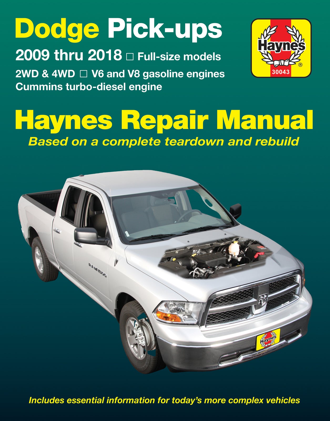 Dodge Full-size V6 & V8 Gas & Cummins turbo-diesel pick-ups (09-18) Haynes Repair Manual (USA)
