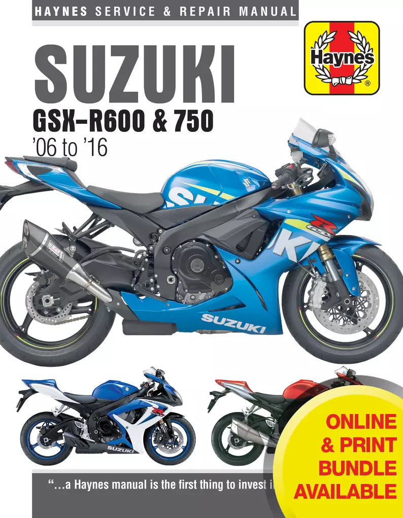 Suzuki GSX-R600 & 750 (2006 - 2016) Haynes Repair Manual – Haynes