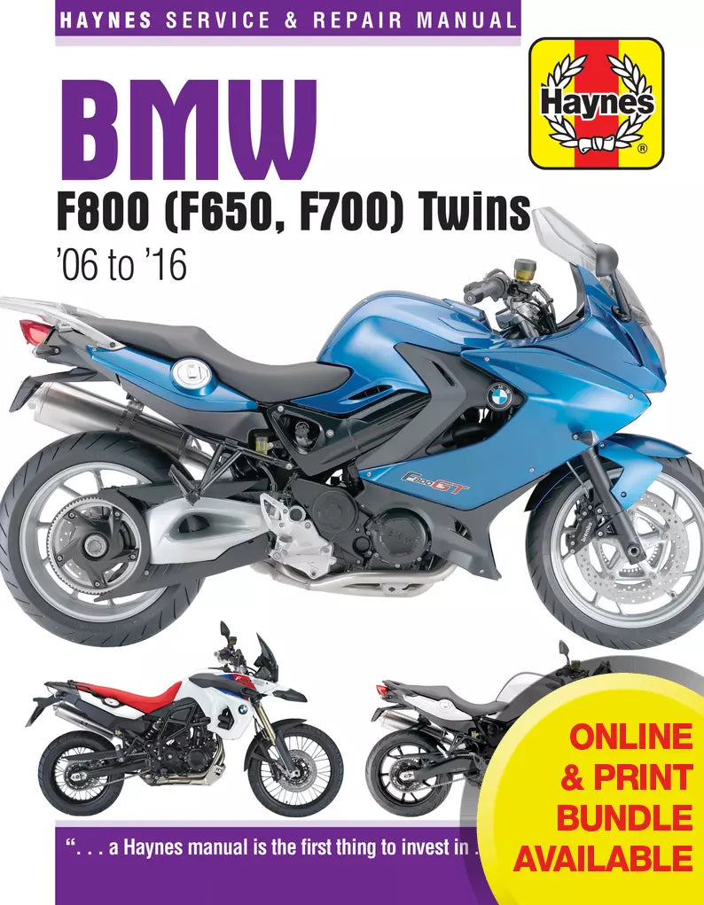 「中古」 F800/F700/F650 Haynes Service & BMW F650, F700 & F800 Twins (06-16) Haynes Repair Manual – Haynes