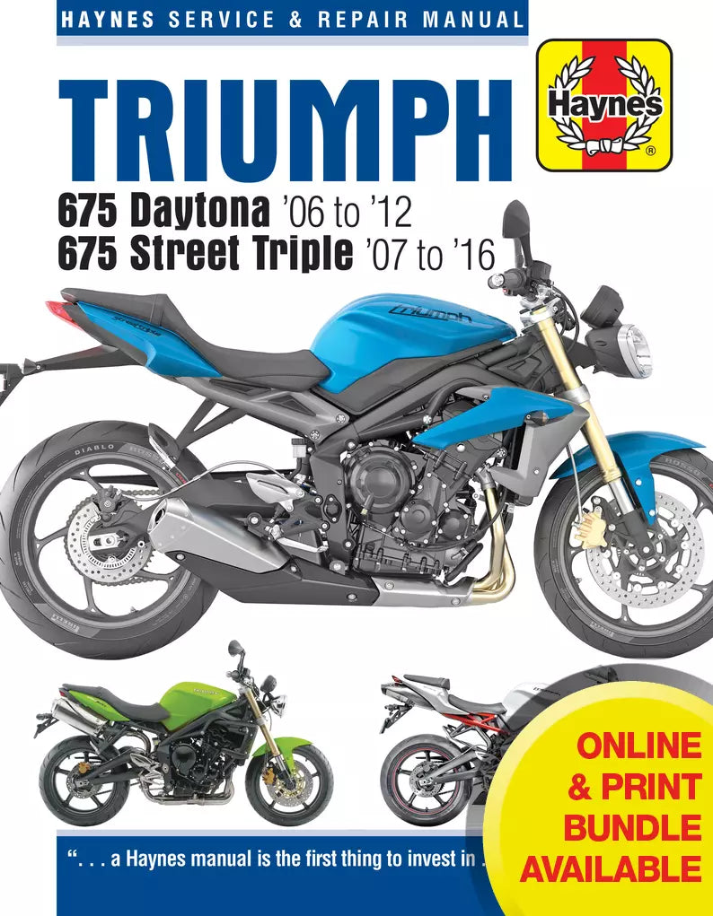 Triumph 675 Daytona & Street Triple (06 - 16) Haynes Repair Manual