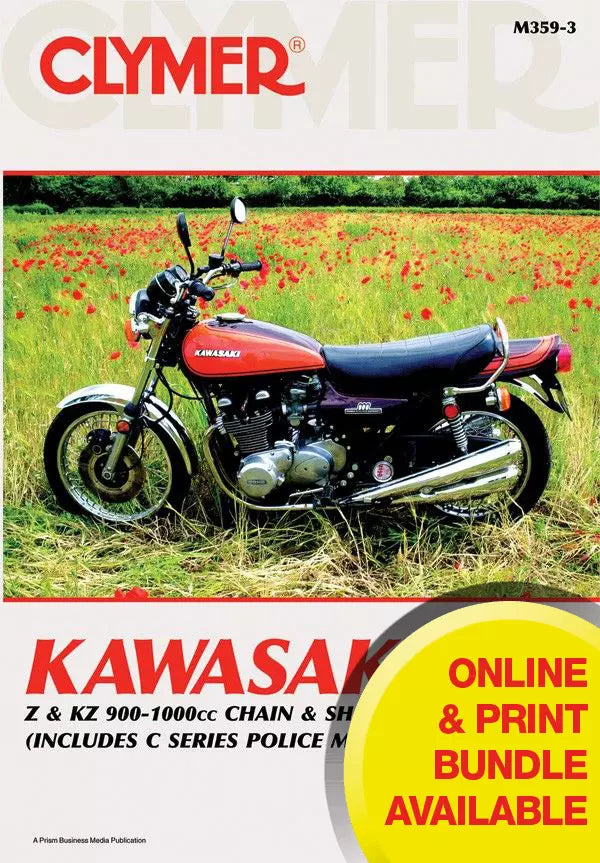 Kawasaki Z & KZ 900-1000cc Chain & Shaft Drive Motorcycle (1973 Kawasaki Z & KZ 900-1000cc Chain & Shaft Drive Motorcycle (1973