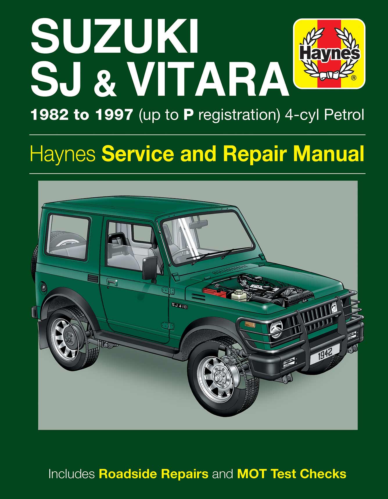 Suzuki SJ Series, Samurai & Vitara (4-cyl) Petrol (1982-1997) Haynes Repair Manual Printed Book Front Cover