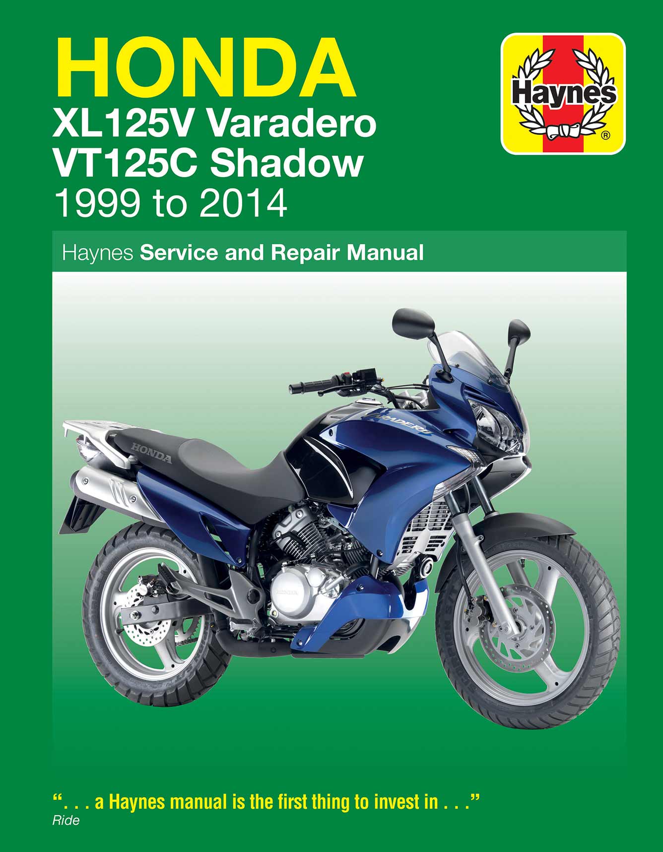 Honda XL125V & VT125C (1999-2014) Haynes Repair Manual Printed Book Front Cover